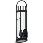 Vidaxl - Set d'outils de cheminée 5 pcs 23x15x66 cm acier Noir