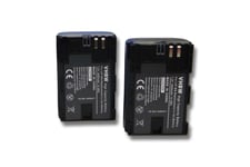 vhbw 2x batterie pour caméra vidéo compatible avec Canon EOS 5D Mark II, 7D, 60Da, 60D appareil photo numérique DSLR (2000mAh, 7,2V, Li-Ion) avec puce