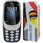 Nokia 3310 2G GSM 2017 (Blue) TA-1008 16MB 2MP Camera, SMS Bluetooth Cell phone