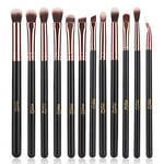 MSQ Eye Makeup Brushes 12pcs Rose Gold Eyeshadow Makeup Brushes Set with Soft &