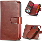 Apple iPhone 13 Mini Double Wallet Case Brown