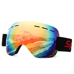 Cyxus Masque de Ski OTG Anti-Buée Lunettes de Ski, Anti-poussière Coupe-Vent 100% protection UV400 Masques de Snowboard pour Hommes & Femme,Garçons et Filles