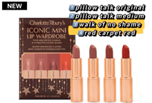 Charlotte Tilbury Iconic Mini Lip Wardrobe 4x 1.1g Lipsticks Set