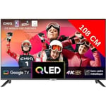 TV CHIQ QLED 4K 108 cm U43QM8V - Google TV - HDR10 - Smart TV