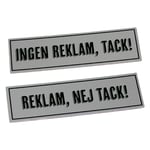 Ingen Reklam Tack Skylt Magnet 2-pack