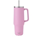 S'well Tumbler XL, gobelet réutilisable avec paille, bouteille en acier inoxydable triple épaisseur, 1180ml, Rose Hortensia