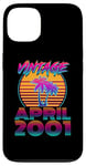 Coque pour iPhone 13 24 Years Old Retro Vintage Funny April 2001 24th Birthday