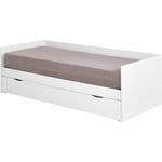 Pack lit gigogne avec tiroir et matelas Molly Blanc 80x200 cm