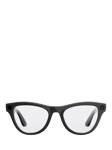 Ray-Ban Meta Skyler Glasses, Shiny Black, Clear to Amethyst Transitions