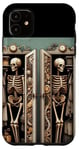 Coque pour iPhone 11 Skeltons se cachant derrière les portes