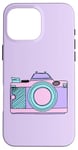 Coque pour iPhone 16 Pro Max Appareil photo aux couleurs pastel de la licorne Photographe