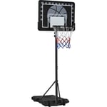 Yaheetech - Panier de Basket Extérieur Portable Réglable en Hauteur 219-249/234-264 cm Panier de Basket sur Pied à roulettes avec Base de Lestage