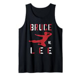 Bruce Lee Dragon Flying Kick Silhouette Logo Tank Top