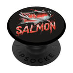 Bonne saison de pêche au saumon PopSockets PopGrip Adhésif