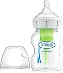 Dr. Brown's Natural Flow Options+ Anti-Colic Single Baby Bottle, Transparent, 1