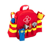 Theo Klein 4317 Sac Dos D'Urgentiste I Sac Dos D'Urgentiste Avec de Nombreux Accessoires pour Jeux de Rôle I Talkie-Walkie Tensiomètre et Beaucoup Plus Encore... I Dimensions : 28 cm X 25 cm X 85 cm I Jouet pour Enfants Partir de 3 ans