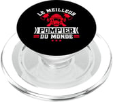 Le Meilleur Pompier Cadeau Humour Drôle Fête Des Pères 2025 PopSockets PopGrip pour MagSafe