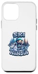 Coque pour iPhone 12 mini Ski Ninja Snowboard Ninja Ski Snow Rider