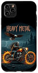 Coque pour iPhone 11 Pro Max Heavy Metal Thrash Hard Rock Horreur Rocker Tenue moto