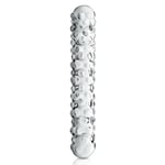 Glass Dildo Textured Nobby Double Headed Tempered Sex Toys For Women Clear 7"