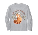 Don't Touch My Snacks Red Panda Bamboo Cute Funny Kawaii Long Sleeve T-Shirt