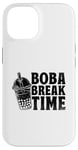 Coque pour iPhone 14 Boba Break Time Thé au lait Bubble Tea Boba Pearl Lover