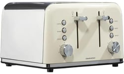 Daewoo Cream 4 Slice Toaster