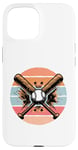 Coque pour iPhone 15 Battes de baseball balle sport action excitation esprit jeu