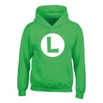 Super Mario Luigi badge Hoodie Sweater green