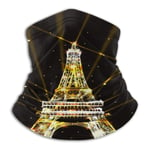 AEMAPE Headband Balaclava Eiffel Tower. Gold Fires Beams Shine in The Star Sky. Face Mask Neck Warmer Helmet Liner Hatliner