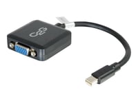 C2g 20Cm Mini Displayport To Vga Adapter - Thunderbolt To Vga Converter M/F - Black - Vga-Adapter - Mini Displayport (Hann) Til Hd-15 (Vga) (Hunn) - 20 Cm - Svart