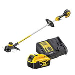 DEWALT - Coupe-Bordures Brushless XR 18V 5Ah Li-Ion - DCM561P1-QW - Coupe Bordure sans Fil avec Batterie et Chargeur - Largeur de Coupe de 33 cm - 2 Vitesses Variables (0-4600/6000tr/min) - 400W