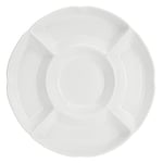 la Porcellana Convivio Rond Assiette de Service 5 pièces cm 35,5 dans Une boîte Cadeau, Blanc