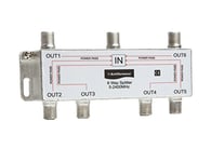 Antiference AS06 6 Way F-Type Indoor TV Signal Splitter,Silver