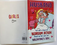 Husband Bedroom Action Humour Funny Valentine's Day Greeting Card