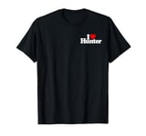 I LOVE HEART HUNTER NAME ON A TEE T-Shirt