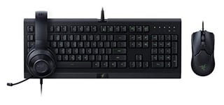 Razer Power Up Bundle - Ensemble de Jeu Esports Comprenant Un Clavier Cynosa Lite (Qwertz DE-Layout), Une Souris Viper et Un Casque Kraken X Lite Noir