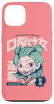 Coque pour iPhone 13 Kuchisake Onna, horreur japonaise, Yokai, anime, folklore japonais