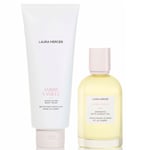 Laura Mercier Ambre Vanille Exfoliating Body Wash and Bath and Body Oil Bundle