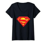 Womens Superman Classic Logo V-Neck T-Shirt