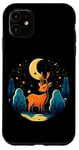 iPhone 11 Majestic Deer Under Starry Night Sky Moon Forest Case