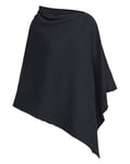 Holebrook Sofie Poncho Black Melange-998 OneSize - Fri frakt