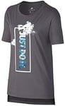Nike 889538-036 Tee-Shirt avec Logo Femme Fumée de Pistolet/Blanc FR : S (Taille Fabricant : S)