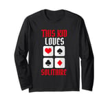 This Kid Loves Solitaire Card Game Enthusiast - Long Sleeve T-Shirt