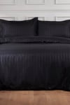 Satin Stripe Duvet Cover with Pillowcase Set