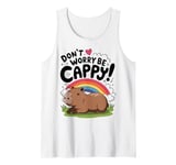 Funny Capybara Animal Rodent Capybara Dont Be Worry Be Capy Tank Top