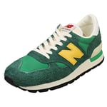 New Balance 990 Made In Usa Mens Fashion Trainers in Green Yellow - 7 UK