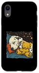 Coque pour iPhone XR Dalmatien endormi avec ours en peluche