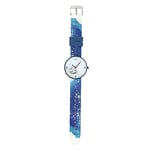 THUN ® - Montre Bracelet Luna Bleue - Métal émaillé - Diamètre du boîtier : 3,7 cm - Bracelet : 1,8 cm - avec Boucle : 23 cm