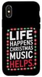 iPhone X/XS Musical Christmas Songs Life Happens Christmas Music Helps Case